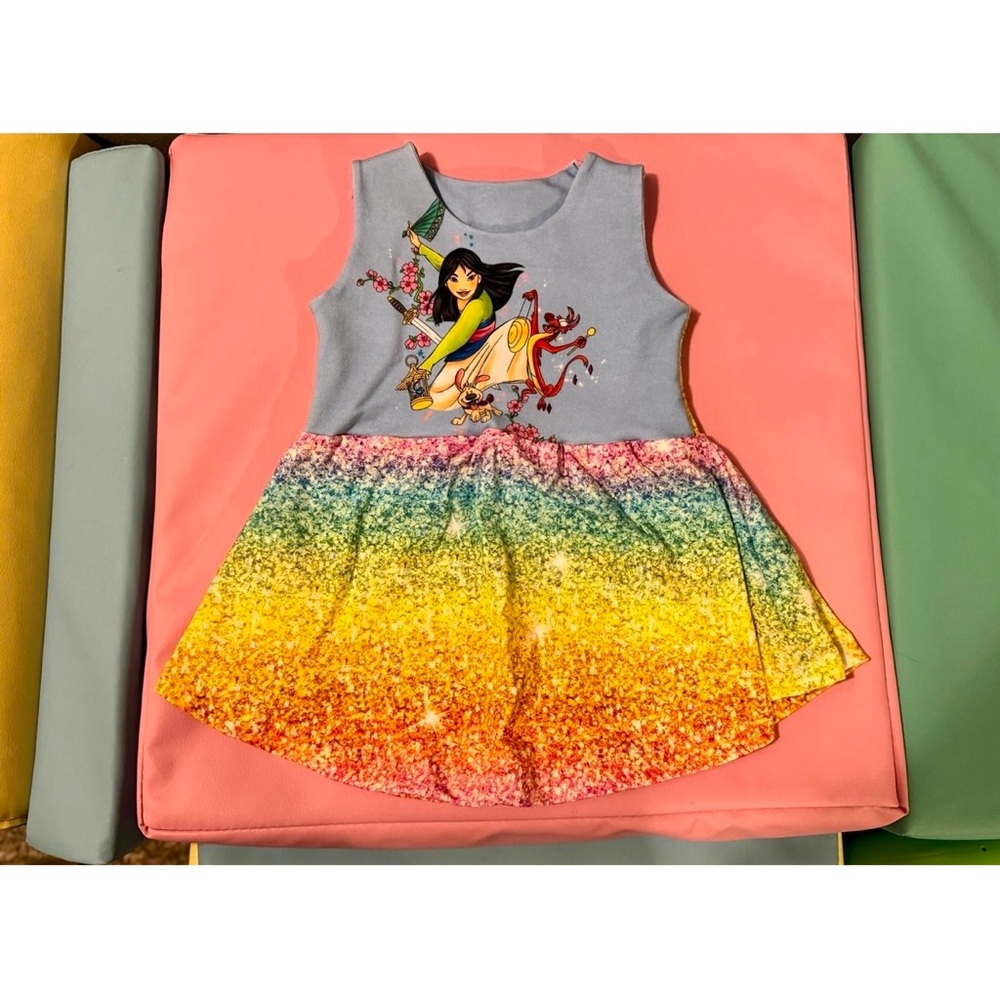 Handmade Disney Princess Mulan Dress Size 6 Months NEW